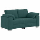 vidaXL Kanapé 2 pcs Sötétzöld 219 x 80 x 82 cm szövet