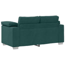 vidaXL Kanapé 2 pcs Sötétzöld 219 x 80 x 82 cm szövet