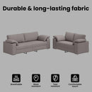 vidaXL Kanapé 2 pcs Tópszínű 219 x 80 x 82 cm szövet
