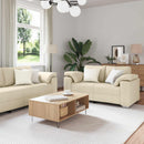 vidaXL Kanapé 2 pcs Krém 219 x 80 x 82 cm szövet