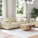 vidaXL Kanapé 2 pcs Krém 219 x 80 x 82 cm szövet