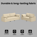vidaXL Kanapé 2 pcs Krém 219 x 80 x 82 cm szövet