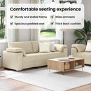 vidaXL Kanapé 2 pcs Krém 219 x 80 x 82 cm szövet
