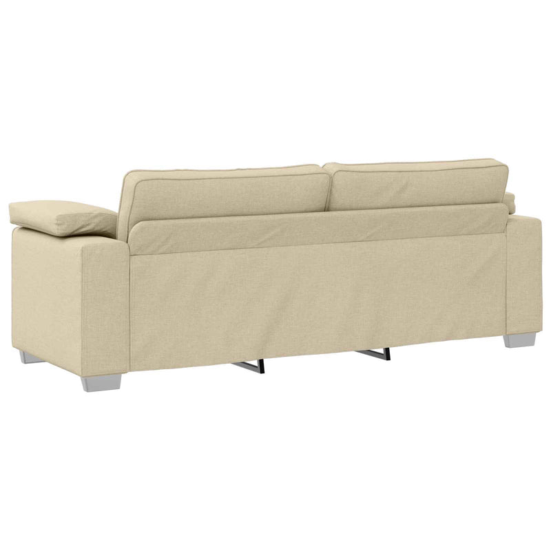 vidaXL Kanapé Szett 2 pcs Krém 219 x 77 x 82 cm szövet