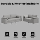 vidaXL Kanapé 2 pcs Felhőszürke 219 x 80 x 82 cm szövet