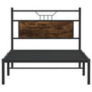vidaXL füstös tölgy színű szerelt fa ágykeret matrac nélkül 90x190 cm