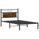 vidaXL füstös tölgy színű szerelt fa ágykeret matrac nélkül 100x200 cm