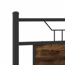 vidaXL füstös tölgy színű szerelt fa ágykeret matrac nélkül 150x200 cm