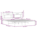 vidaXL füstös tölgy színű szerelt fa ágykeret matrac nélkül 160x200 cm