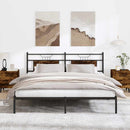vidaXL füstös tölgy színű szerelt fa ágykeret matrac nélkül 183x203 cm