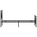vidaXL füstös tölgy színű szerelt fa ágykeret matrac nélkül 75x190 cm