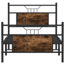 vidaXL füstös tölgy színű szerelt fa ágykeret matrac nélkül 90x190 cm
