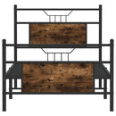 vidaXL füstös tölgy színű szerelt fa ágykeret matrac nélkül 90x200 cm