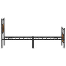 vidaXL füstös tölgy színű szerelt fa ágykeret matrac nélkül 90x200 cm