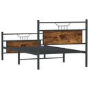 vidaXL füstös tölgy színű szerelt fa ágykeret matrac nélkül 90x190 cm