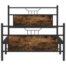 vidaXL füstös tölgy színű szerelt fa ágykeret matrac nélkül 100x200 cm