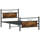 vidaXL füstös tölgy színű szerelt fa ágykeret matrac nélkül 107x203 cm