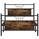 vidaXL füstös tölgy színű szerelt fa ágykeret matrac nélkül 107x203 cm