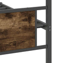 vidaXL füstös tölgy színű szerelt fa ágykeret matrac nélkül 107x203 cm