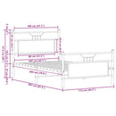 vidaXL füstös tölgy színű szerelt fa ágykeret matrac nélkül 107x203 cm