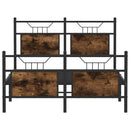 vidaXL füstös tölgy színű szerelt fa ágykeret matrac nélkül 120x190 cm