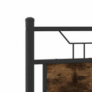 vidaXL füstös tölgy színű szerelt fa ágykeret matrac nélkül 120x200 cm
