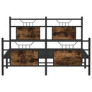 vidaXL füstös tölgy színű szerelt fa ágykeret matrac nélkül 140x190 cm