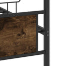 vidaXL füstös tölgy színű szerelt fa ágykeret matrac nélkül 150x200 cm