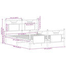 vidaXL füstös tölgy színű szerelt fa ágykeret matrac nélkül 150x200 cm