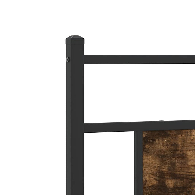 vidaXL füstös tölgy színű szerelt fa és acél fejtámla 75 cm