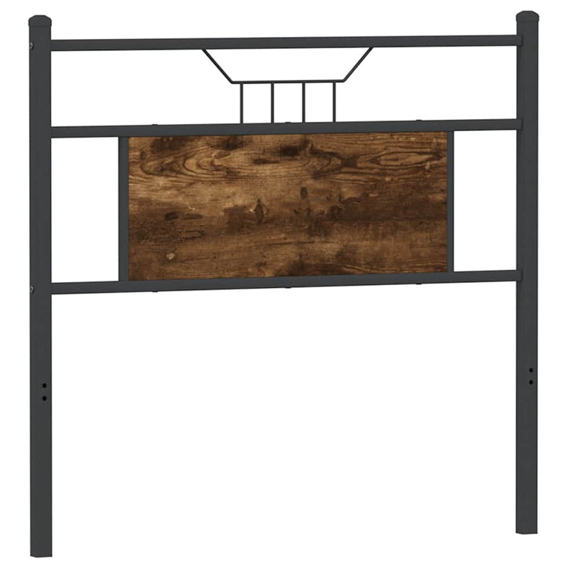 vidaXL füstös tölgy színű szerelt fa és acél fejtámla 80 cm