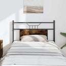 vidaXL füstös tölgy színű szerelt fa és acél fejtámla 80 cm