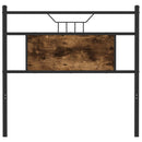 vidaXL füstös tölgy színű szerelt fa és acél fejtámla 90 cm