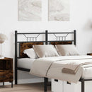 vidaXL füstös tölgy színű szerelt fa és acél fejtámla 120 cm