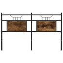 vidaXL füstös tölgy színű szerelt fa és acél fejtámla 137 cm