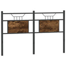 vidaXL füstös tölgy színű szerelt fa és acél fejtámla 137 cm