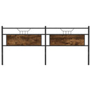 vidaXL füstös tölgy színű szerelt fa és acél fejtámla 193 cm