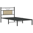 vidaXL sonoma tölgy színű szerelt fa ágykeret matrac nélkül 75x190 cm