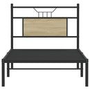 vidaXL sonoma tölgy színű szerelt fa ágykeret matrac nélkül 75x190 cm
