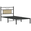 vidaXL sonoma tölgy színű szerelt fa ágykeret matrac nélkül 80x200 cm
