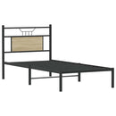 vidaXL sonoma tölgy színű szerelt fa ágykeret matrac nélkül 90x190 cm