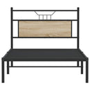 vidaXL sonoma tölgy színű szerelt fa ágykeret matrac nélkül 100x190 cm