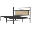 vidaXL ágykeret matrac nélkül Sonoma tölgy 107x203 cm Gépi fa