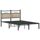 vidaXL sonoma tölgy színű szerelt fa ágykeret matrac nélkül 120x190 cm