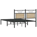 vidaXL sonoma tölgy színű szerelt fa ágykeret matrac nélkül 120x200 cm