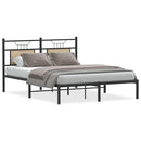 vidaXL sonoma tölgy színű szerelt fa ágykeret matrac nélkül 137x190 cm