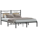 vidaXL sonoma tölgy színű szerelt fa ágykeret matrac nélkül 137x190 cm