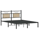 vidaXL sonoma tölgy színű szerelt fa ágykeret matrac nélkül 137x190 cm