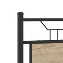 vidaXL sonoma tölgy színű szerelt fa ágykeret matrac nélkül 140x190 cm