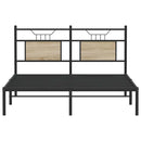 vidaXL sonoma tölgy színű szerelt fa ágykeret matrac nélkül 150x200 cm